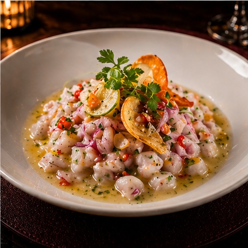 entradas ceviche de pescada amarela